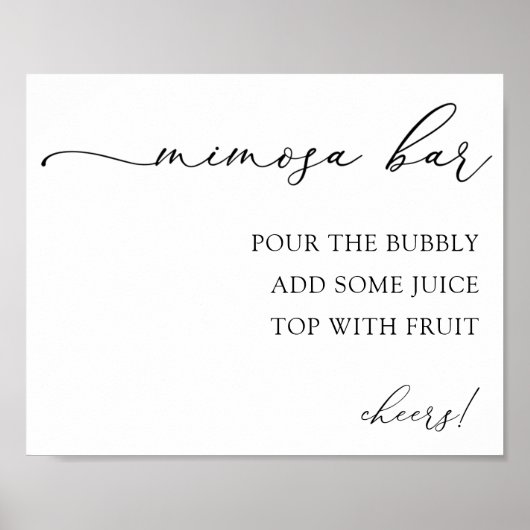 Poster Enseigne de boisson de bar Mimosa (Devant)