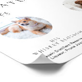 Poster Enseigne de boissons de signature de photo minimal (Coin)