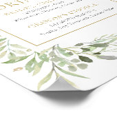 Poster Enseigne de boissons signatures à la verdure aquar (Coin)