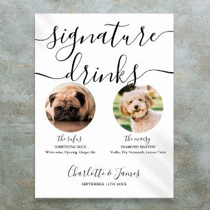 Poster Enseigne de boissons signatures pour mariage de ch