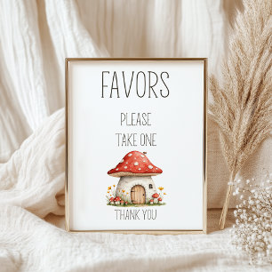 Poster Enseigne de cadeaux de Baby Shower Bohème Animaux