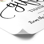 Poster Enseigne de cadeaux douche de mariage réception ma (Coin)