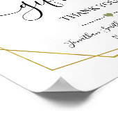 Poster Enseigne de cadeaux douche de mariage réception ve (Coin)