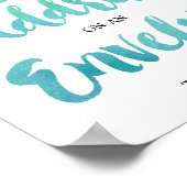 Poster Enseigne de calligraphie à l'aquarelle Adresse une (Coin)