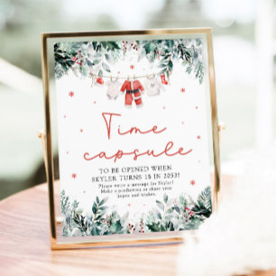 Poster Enseigne de capsule temporelle pour baby shower de