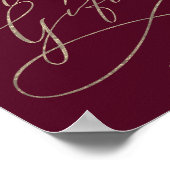 Poster Enseigne de Cartes et Cadeaux Calligraphie Bourgog (Coin)