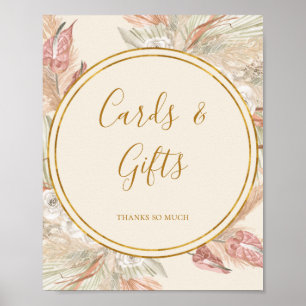 Poster Enseigne de Cartes et Cadeaux en Ivoire de Style B