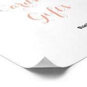 Poster Enseigne de Cartes et Cadeaux Floraux Tropicaux Ro (Coin)