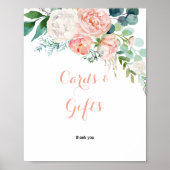 Poster Enseigne de Cartes et Cadeaux Floraux Tropicaux Ro (Devant)