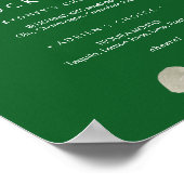 Poster Enseigne de cocktails signature florale d'hiver|ve (Coin)