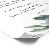 Poster Enseigne de cocktails signature greenery hivernal (Coin)