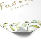 Poster Enseigne de faveurs de calligraphie d'eucalyptus d (Coin)