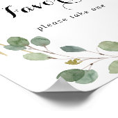 Poster Enseigne de faveurs de calligraphie moderne géomét (Coin)