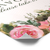 Poster Enseigne de Faveurs de Réception de Mariage Off to (Coin)