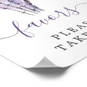 Poster Enseigne de Faveurs Minimal Lavande Violet (Coin)