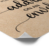 Poster Enseigne de l'enveloppe d'adresse en kraft faux ru (Coin)