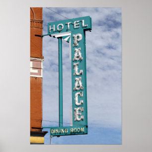 Poster Enseigne de l'hôtel Palace, Cripple Creek, Colorad
