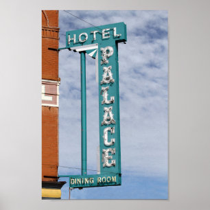 Poster Enseigne de l'hôtel Palace, Cripple Creek, Colorad