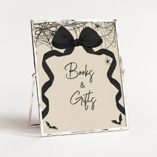 Poster Enseigne de livres et cadeaux gothiques effrayants