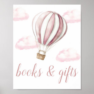Poster Enseigne de livres et cadeaux pour Baby Shower Bal