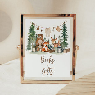 Poster Enseigne de livres et cadeaux pour Baby Shower sur