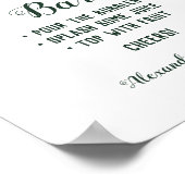 Poster Enseigne de mariage au bar Mimosa avec verdure et  (Coin)