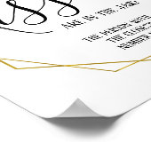 Poster Enseigne de mariage avec verdure dorée combien de (Coin)