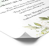 Poster Enseigne de mariage boissons signature mr et mrs v (Coin)