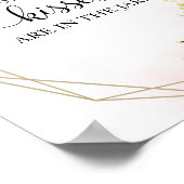 Poster Enseigne de mariage champêtre avec un compte de ba (Coin)