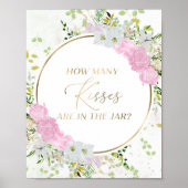 Poster Enseigne de mariage de fleurs sauvages Combien de (Devant)