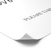 Poster Enseigne de mariage en calligraphie Brittany Black (Coin)