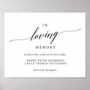 Poster Enseigne de mariage en typographie en souvenir mém