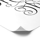 Poster Enseigne de mariage - M. & Mme - (Coin)