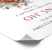 Poster Enseigne de mariage Opulent Deep Red Boho Oh Snap (Coin)