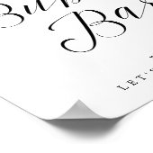 Poster Enseigne de mariage ou de shower de mariage Bubbly (Coin)