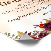 Poster Enseigne de mariage pour Baby Shower de la barre d (Coin)