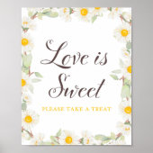 Poster Enseigne de mariage thème Daisy de printemps | Bab (Devant)