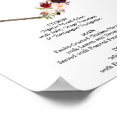 Poster Enseigne de menu Boho Bourgogne ou de menu de bar (Coin)