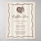 Poster Enseigne de menu de bar à café imprimable (Devant)
