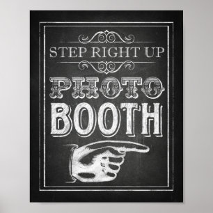 Poster Enseigne de Photobooth à style de craie