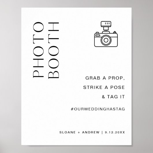 Poster Enseigne de Photomaton de Mariage HARLOW (Devant)