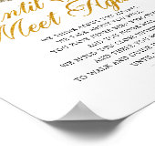 Poster Enseigne de poème funéraire de photo élégante (Coin)