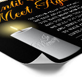 Poster Enseigne de poème funéraire de photo mémorial si é (Coin)