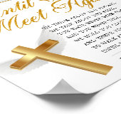 Poster Enseigne de poème funéraire photo religieuse éléga (Coin)