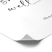 Poster Enseigne de puits des vœux en écriture moderne (Coin)