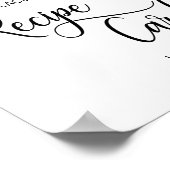 Poster ENSEIGNE DE REÇETTE DE FÊTE DE MARIAGE Floral Rose (Coin)