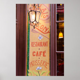 Poster Enseigne de restaurant, Paris, France