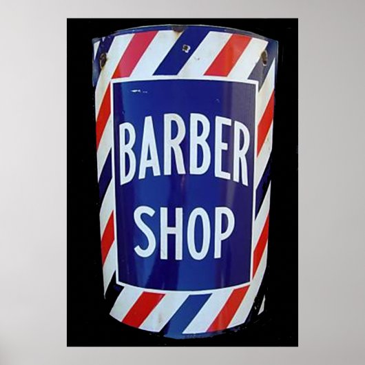 Poster enseigne de salon de coiffure vintage (Devant)