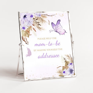 Poster Enseigne de station d'enveloppe de Baby Shower Pap