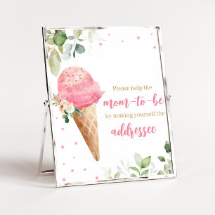 Poster Enseigne de station d'enveloppe pour Baby Shower a